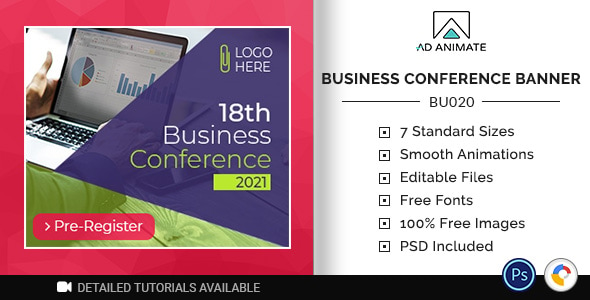 Business Banner | Conference or Events Ad Template (BU020)