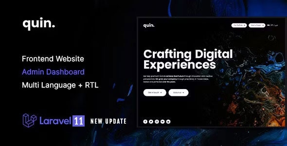 Quin - Multipurpose Website CMS & Creative Agency Management System