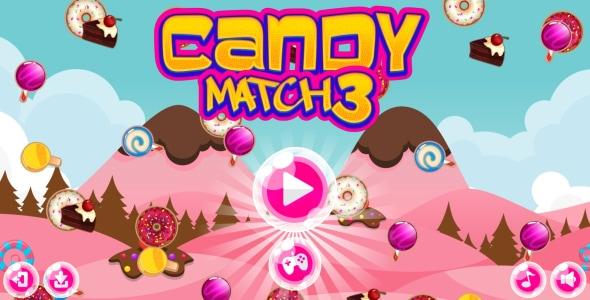 Candy Match-3 - HTML5 Game + Android + AdMob (Construct 3 | Construct 2 | Capx)