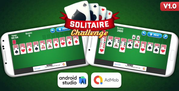 Solitaire Challenge - Solitaire Game Android Studio Project with AdMob Ads + Ready to Publish