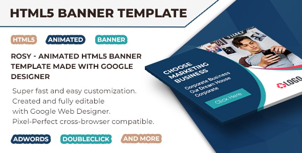 HTML5 Animated Banner Ads Template GWD V4