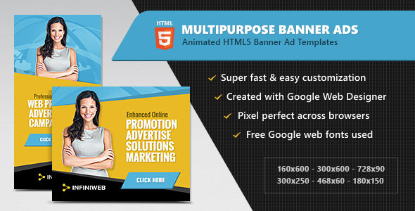 HTML5 Ads - Multipurpose Animated Banner Templates