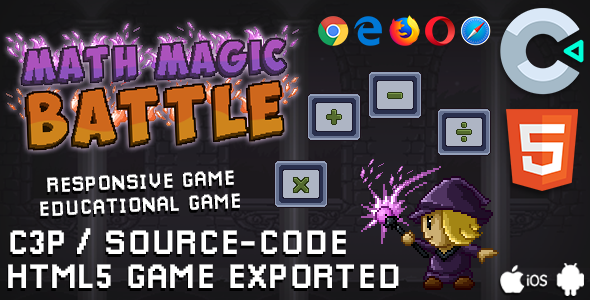 Math Magic Battle - Educational Game (HTML5 / Construct 3)