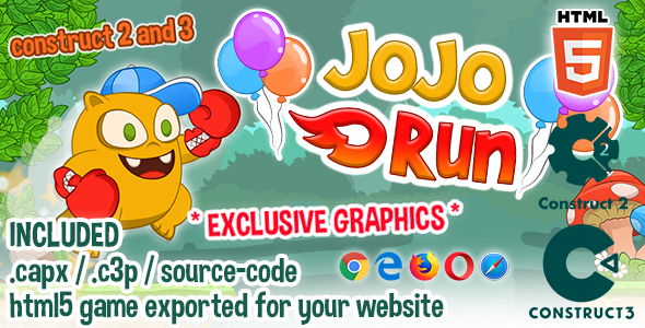 JoJo Run HTML5 Game - Construct 2 & 3 Source-code