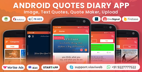 Android Quotes Diary (Image, Text Quotes, Quote Maker, Upload)