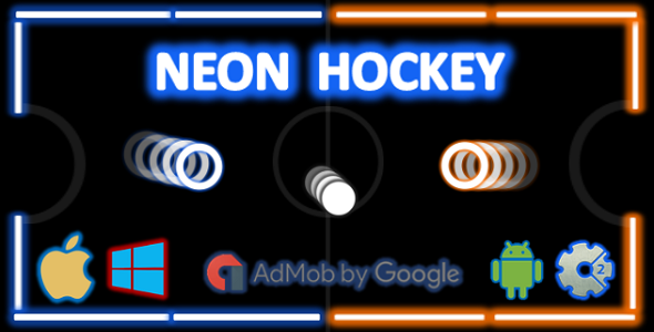 Neon Hockey - Local Multiplayer + Admob (Construct 2 - CAPX)