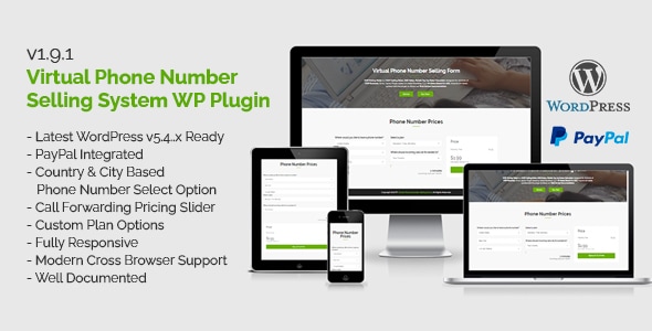 Virtual Phone Number Selling System WordPress Plugin