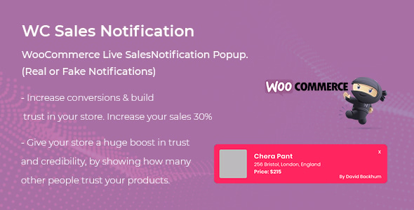 WooCommerce Live Sales Notification Pro