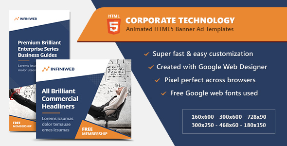 Corporate Technology Banners - HTML5 Ad Templates