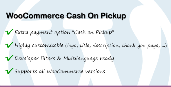 WooCommerce Cash On Pickup