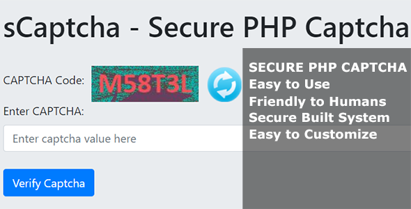 sCaptcha - Secure PHP Captcha