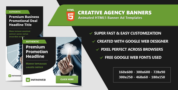 Creative Agency Banner Ads - HTML5 Animation