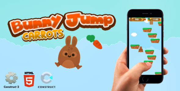 Bunny Jump Carrots - Construct 2/3 Game