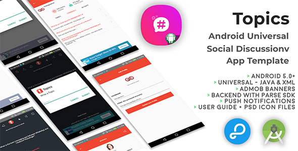 Topics | Android Universal Social Discussion App Template