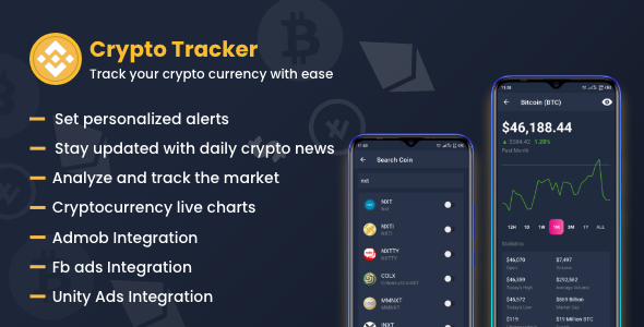 Crypto Currency Tracker : Market analysis tool (Bitcoin, Ethereum )