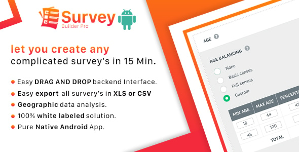 Survey Builder - Generate any complex survey's form's with Drag & Drop Interface in 15 min.