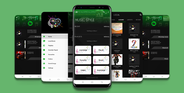 Stylish Music Player App with Admob Ads