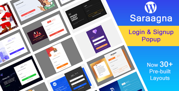 Saraggna | WordPress Login - Registration Popup Plugin