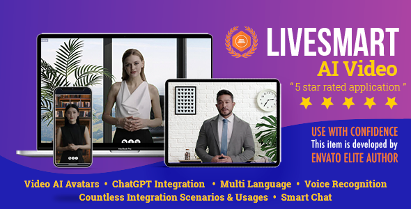 LiveSmart AI Video - Smart Video Avatars with ChatGPT | SaaS