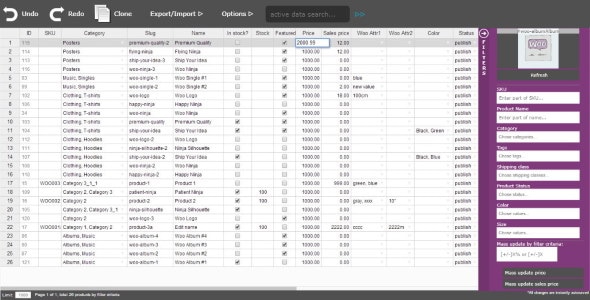 Bulk Spreadsheet Product Manager for WooCommerce and WP E-commerce