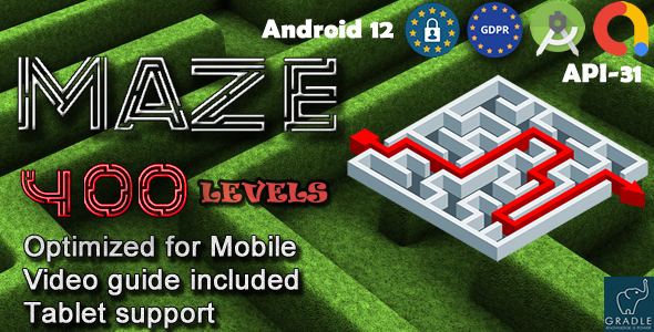 Maze 400 (Admob + GDPR + Android Studio)