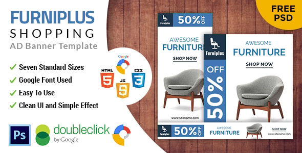 Furniplus | Furniture HTML 5 Animated Google Banner