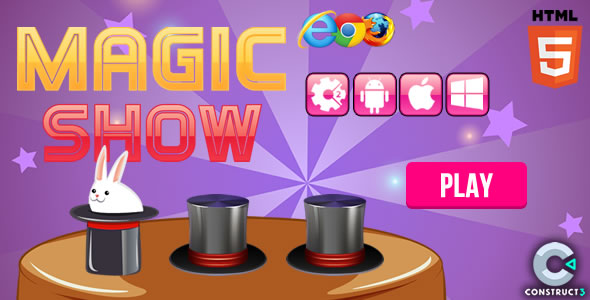 Magic Show - HTML5 Game (Construct 3) c3p