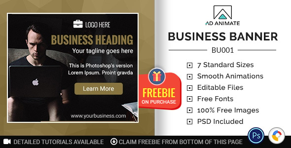 Business Banner - HTML5 Ad Template (BU001)