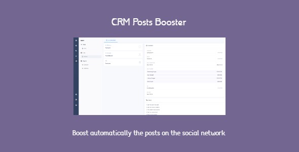 CRM Posts Booster - boost automatically posts on social networks