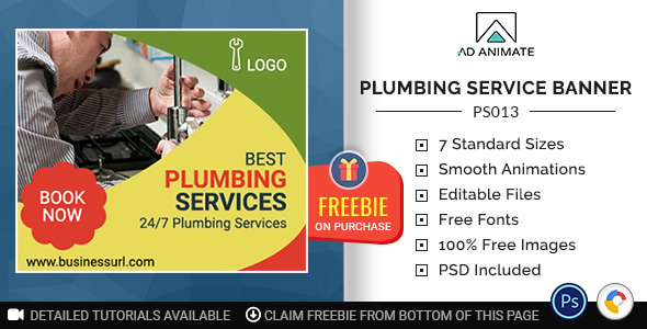 Professional Services | Plumbing Service Banner (PS013)