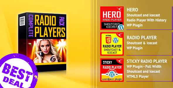 HTML5 Radio Players WordPress Plugins Bundle