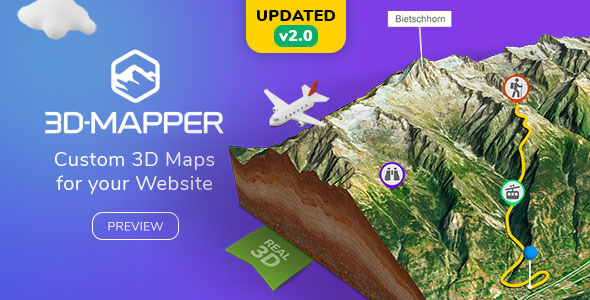 3D Map Wordpress Plugin - 3D-Mapper