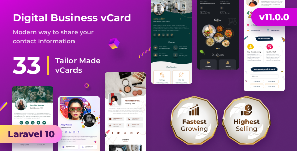 vCard SaaS - Business Card Builder SaaS - Laravel VCard Saas - NFC Card