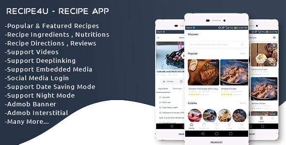 Recipe4u - Recipe App with Admin Panel