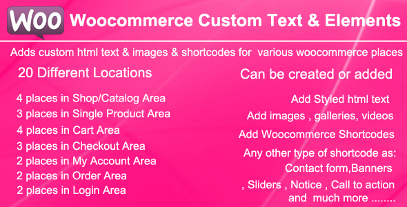 WooCommerce Custom Text and Elements