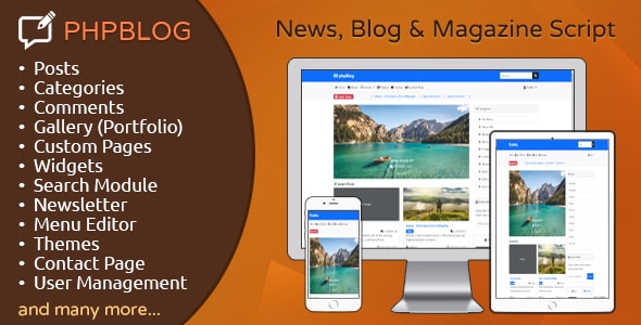 phpBlog - News, Blog & Magazine CMS