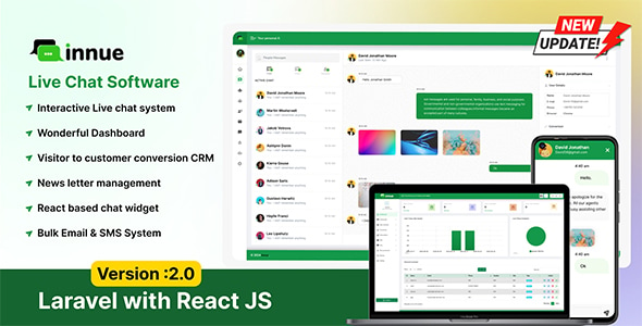 Innue - Live Chat Software Laravel with React JS