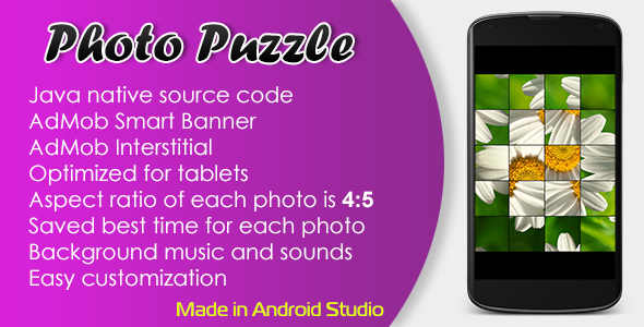 Photo Puzzle Game with AdMob