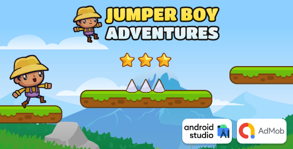 Jumper Boy Adventures Game Android Studio Project with AdMob Ads + Ready to Publish