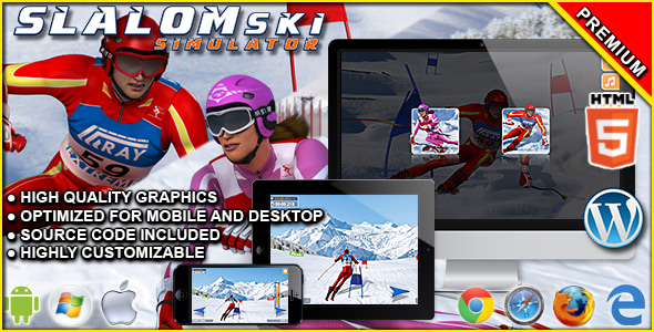 Slalom Ski Simulator - HTML5 Sport Game