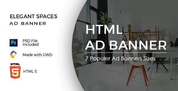 Elegant Spaces HTML5 Ad Banners