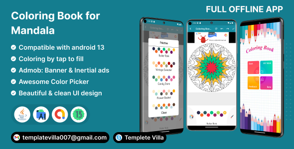 Coloring Book For Mandala