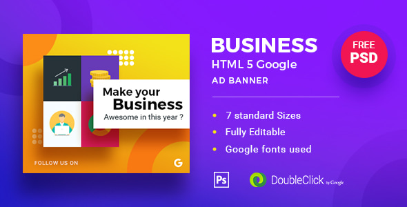 Business | HTML5 Google Banner Ad 19