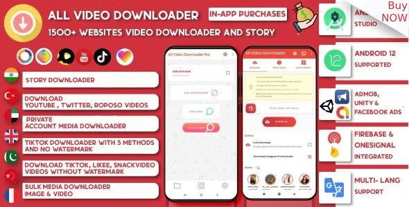 All Video Downloader & StorySaver | 1800+ Websites Twitter, Instagram, Likee, Tiktok,FB