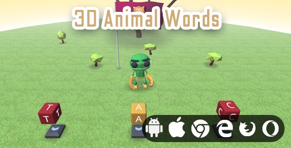 3D Animal Words - Realistic Educational Game