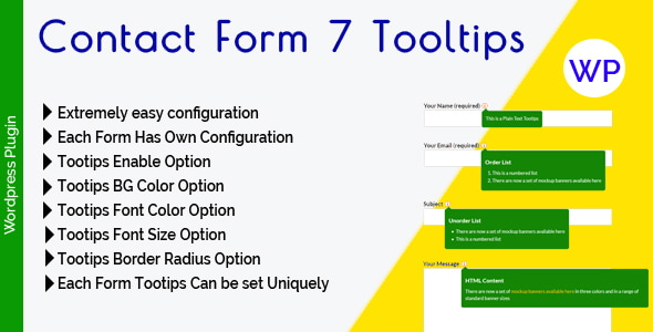 Contact Form 7 Tooltips