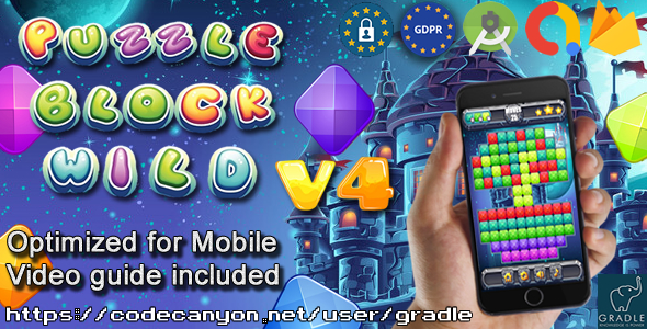 Puzzle Block Wild V4 (Admob + GDPR + Android Studio)