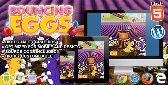 Bouncing Eggs - HTML5 Physics game