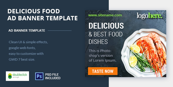 Food and Restaurant HTML Ad Banner 05