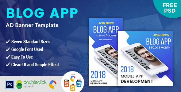Blog App | HTML 5 Animated Google Banner